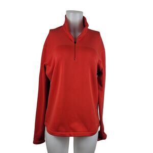 Patagonia Capilene Base Layer 1/4 Zip Red WInter Pull Over Jacket Large
